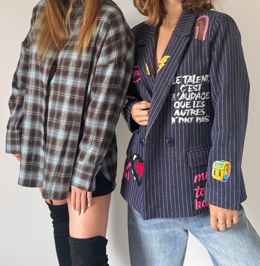 Blazer „good vibes“ mit Patches