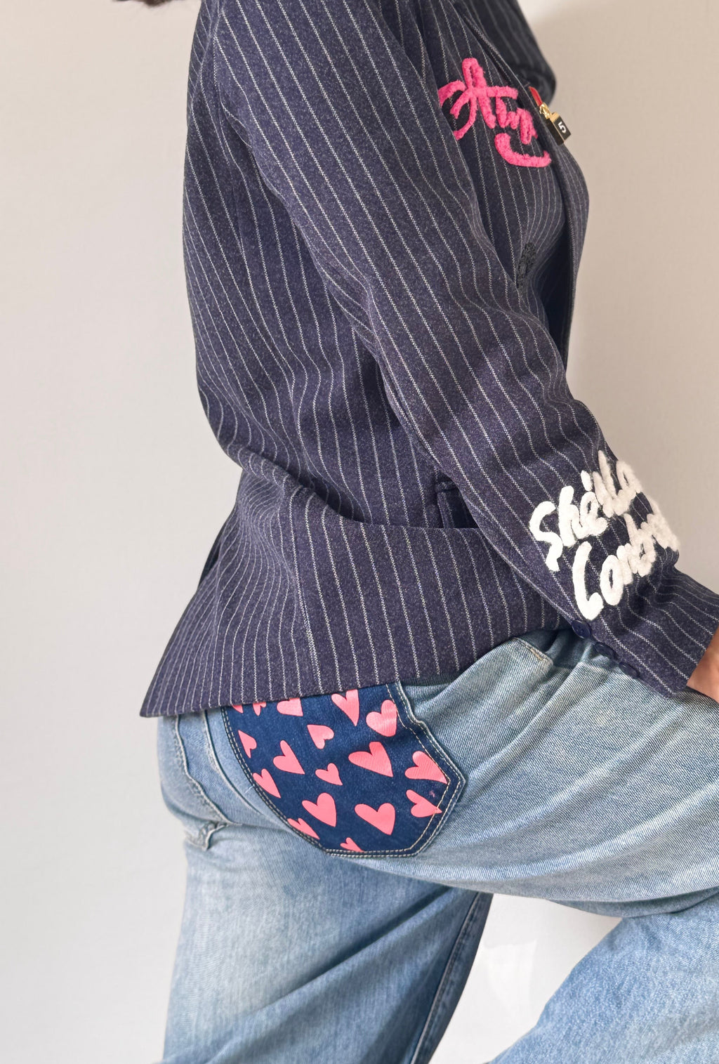 Blazer „good vibes“ mit Patches