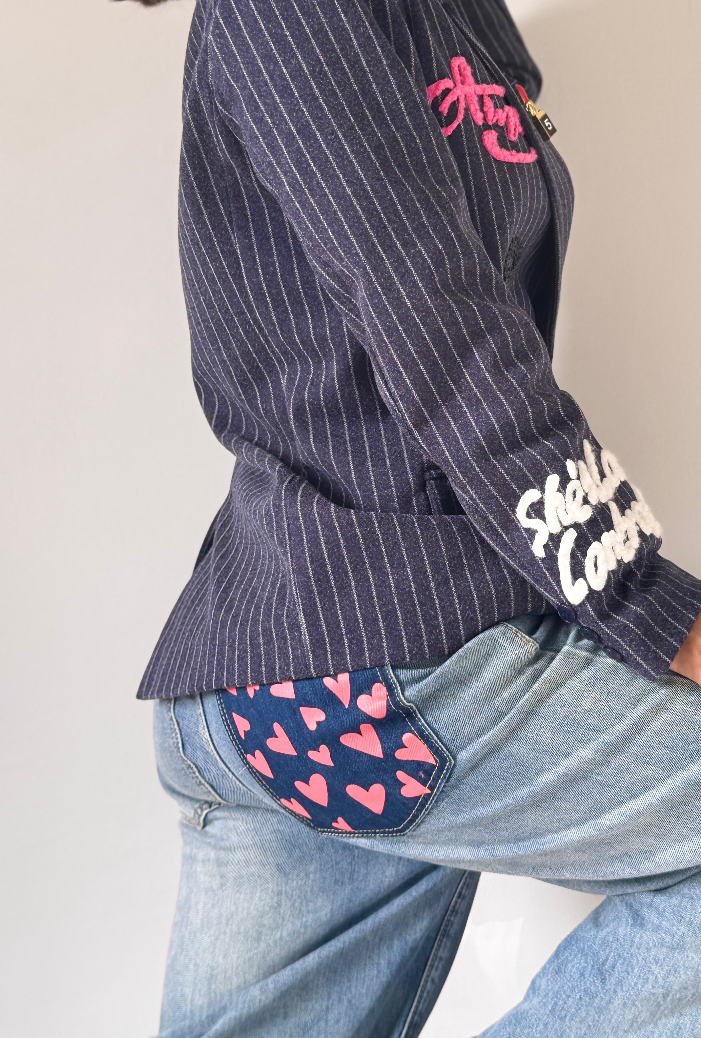 Blazer „good vibes“ mit Patches